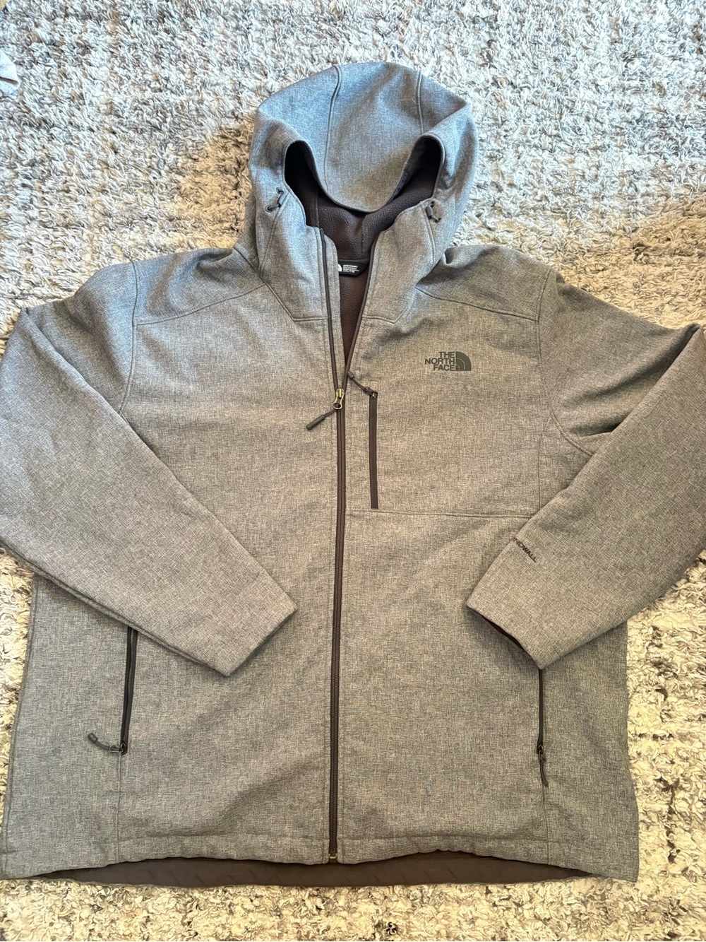 The North Face Men's Gray Hooded Performance Jacket
